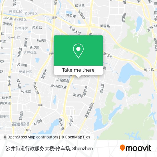 沙井街道行政服务大楼-停车场 map