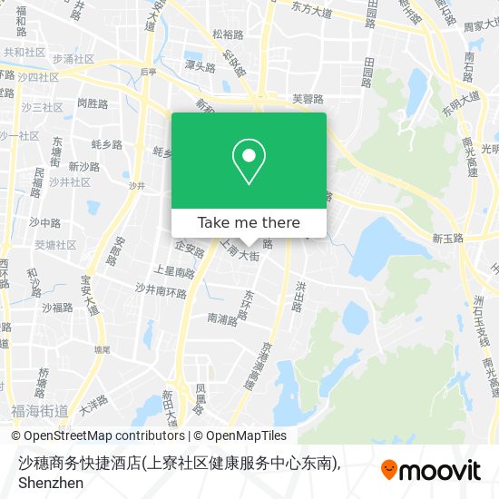 沙穗商务快捷酒店(上寮社区健康服务中心东南) map