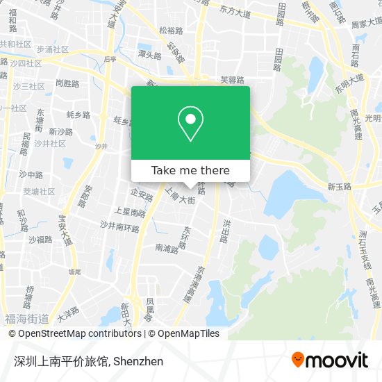 深圳上南平价旅馆 map