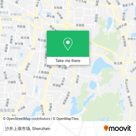 沙井上南市场 map