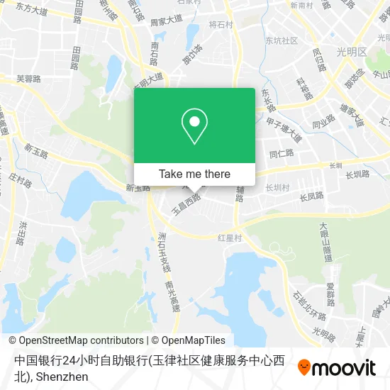 中国银行24小时自助银行(玉律社区健康服务中心西北) map