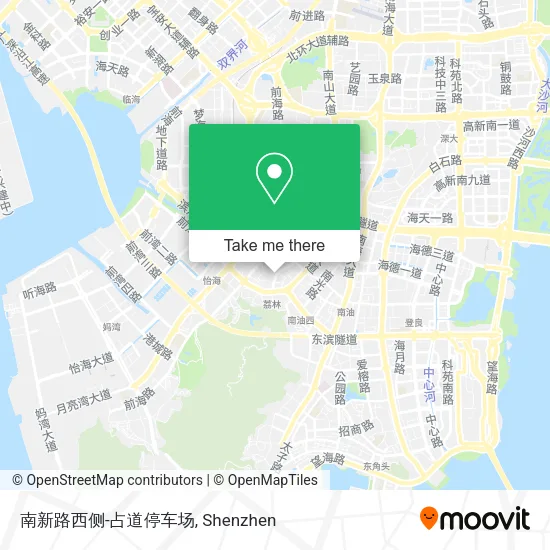 南新路西侧-占道停车场 map