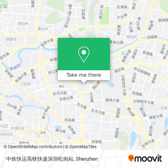 中铁快运高铁快递深圳松岗站 map