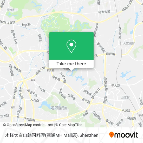 木槿太白山韩国料理(观澜MH Mall店) map