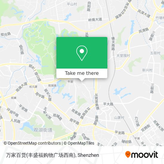 万家百货(丰盛福购物广场西南) map