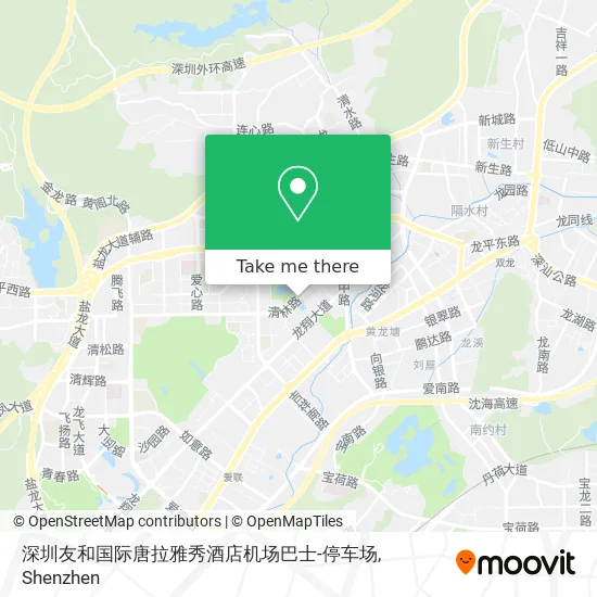深圳友和国际唐拉雅秀酒店机场巴士-停车场 map