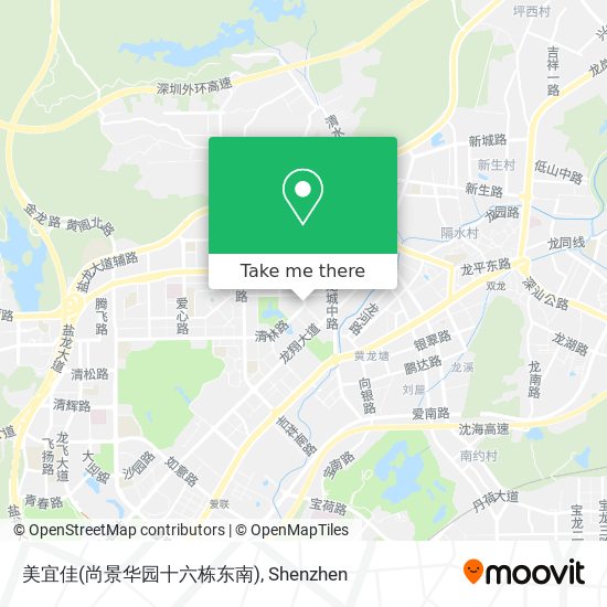 美宜佳(尚景华园十六栋东南) map