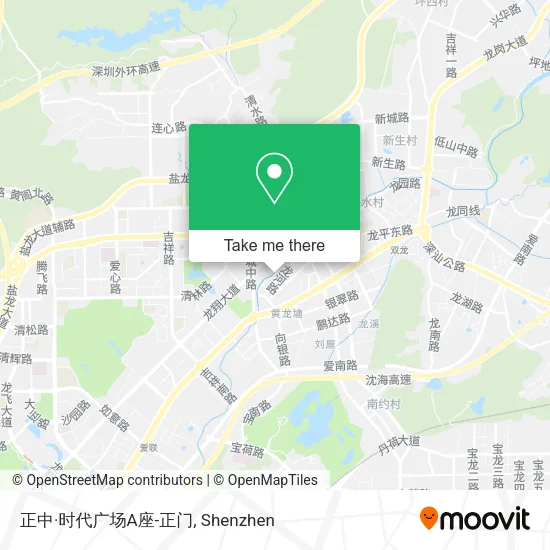 正中·时代广场A座-正门 map