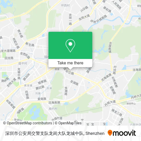 深圳市公安局交警支队龙岗大队龙城中队 map