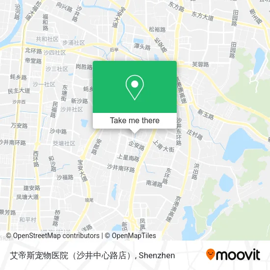 艾帝斯宠物医院（沙井中心路店） map