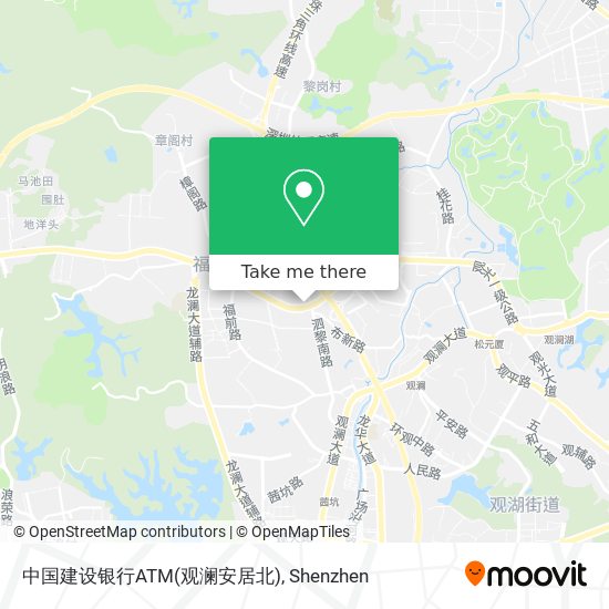 中国建设银行ATM(观澜安居北) map