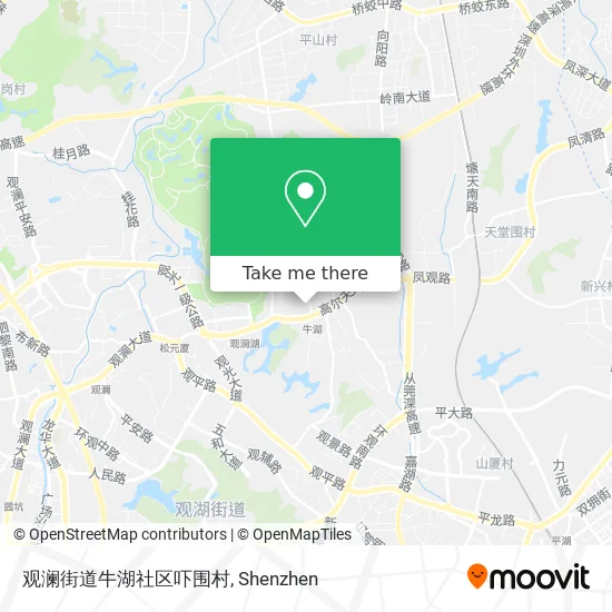 观澜街道牛湖社区吓围村 map