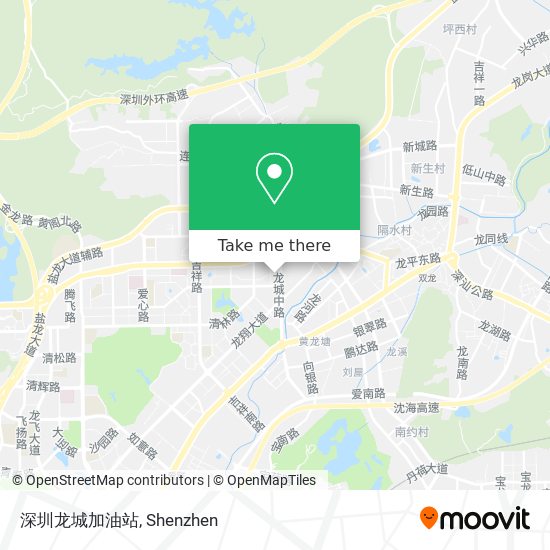 深圳龙城加油站 map