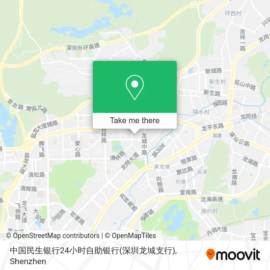 中国民生银行24小时自助银行(深圳龙城支行) map