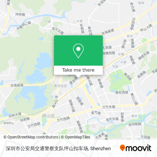 深圳市公安局交通警察支队坪山扣车场 map