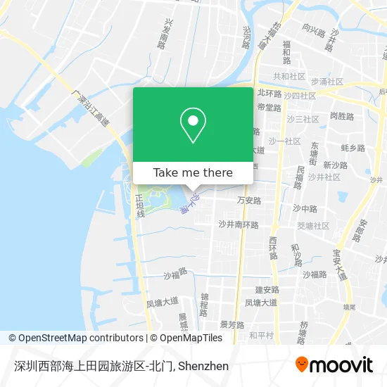 深圳西部海上田园旅游区-北门 map
