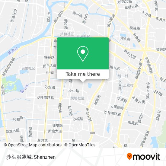 沙头服装城 map