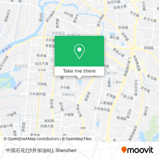 中国石化(沙井加油站) map