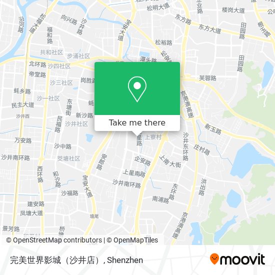 完美世界影城（沙井店） map