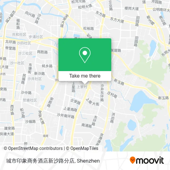 城市印象商务酒店新沙路分店 map