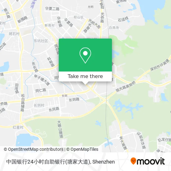 中国银行24小时自助银行(塘家大道) map