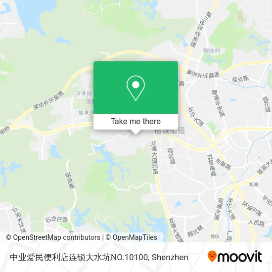 中业爱民便利店连锁大水坑NO.10100 map