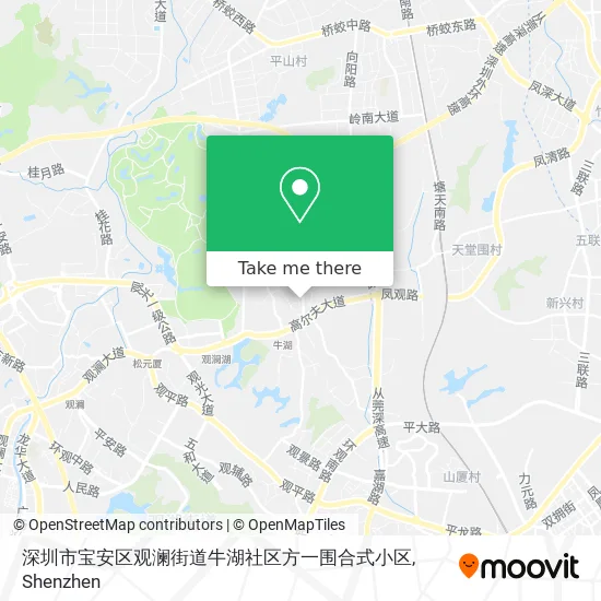 深圳市宝安区观澜街道牛湖社区方一围合式小区 map