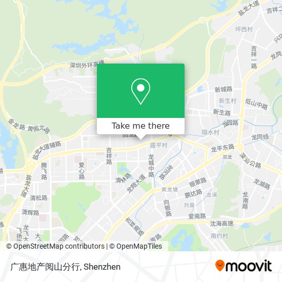 广惠地产阅山分行 map