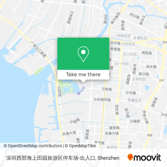 深圳西部海上田园旅游区停车场-出入口 map
