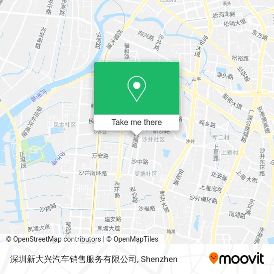 深圳新大兴汽车销售服务有限公司 map