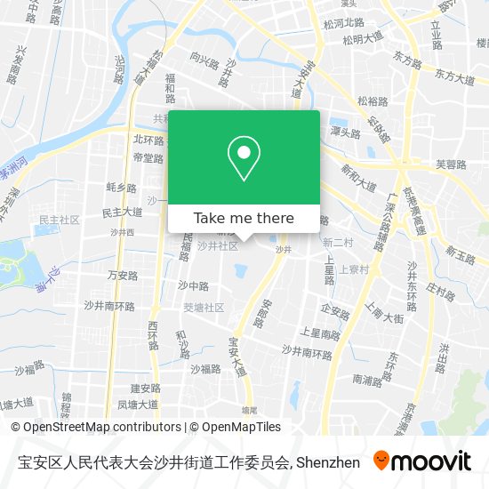 宝安区人民代表大会沙井街道工作委员会 map