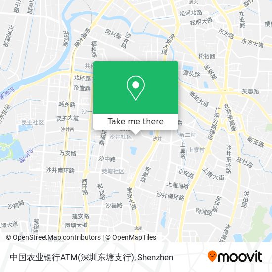 中国农业银行ATM(深圳东塘支行) map