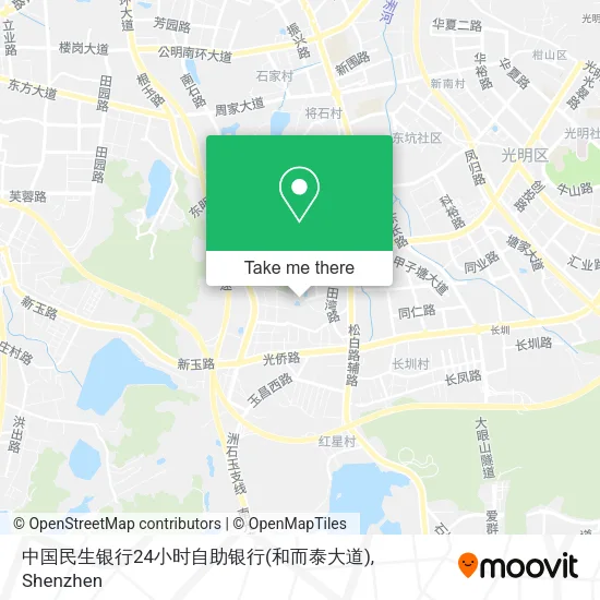 中国民生银行24小时自助银行(和而泰大道) map