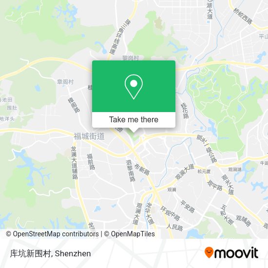库坑新围村 map