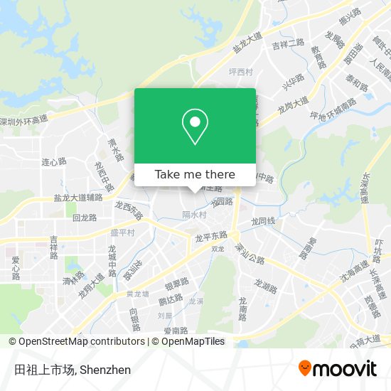 田祖上市场 map