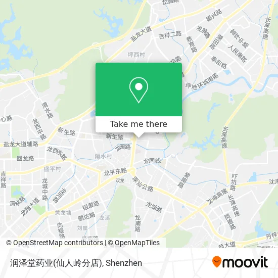 润泽堂药业(仙人岭分店) map