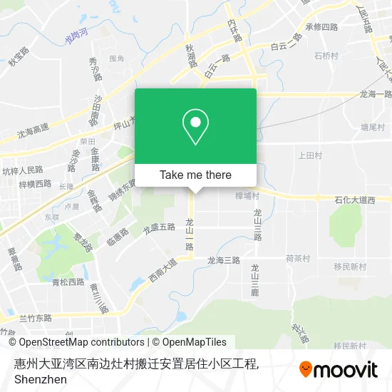 惠州大亚湾区南边灶村搬迁安置居住小区工程 map