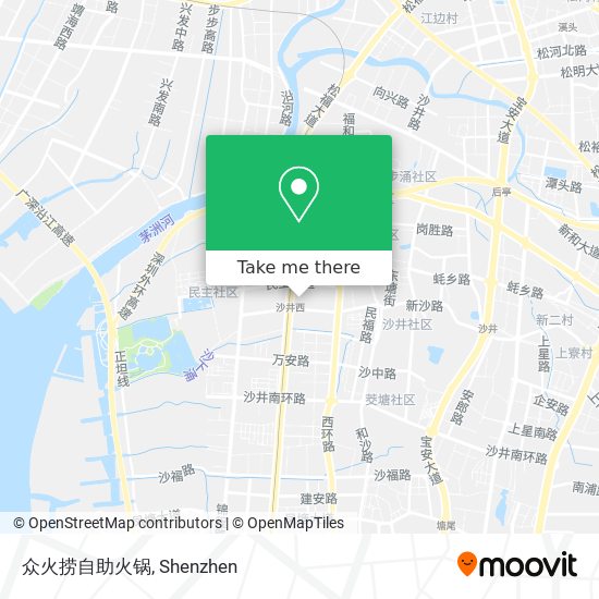 众火捞自助火锅 map