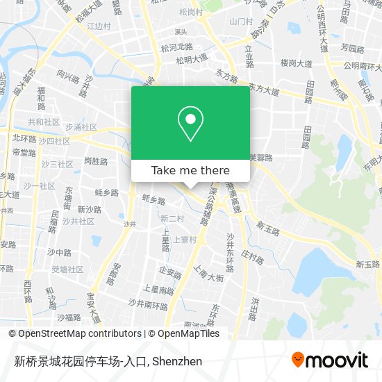 新桥景城花园停车场-入口 map
