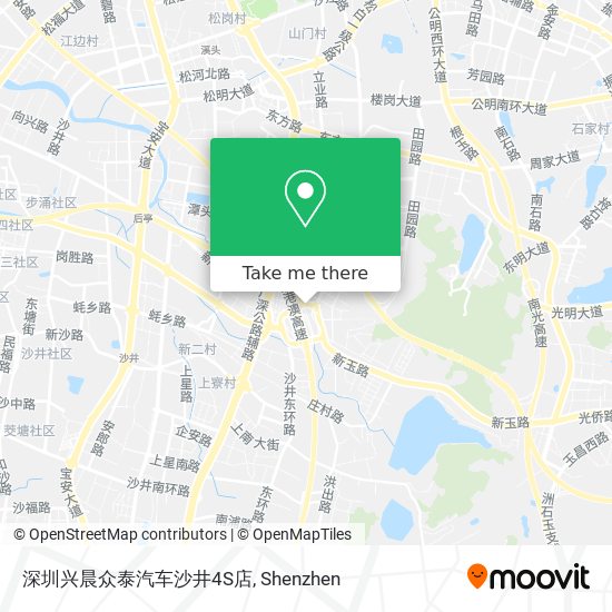深圳兴晨众泰汽车沙井4S店 map