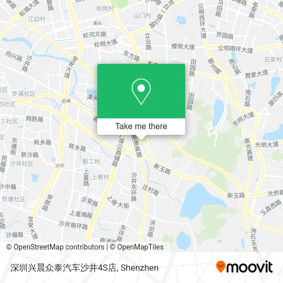 深圳兴晨众泰汽车沙井4S店 map