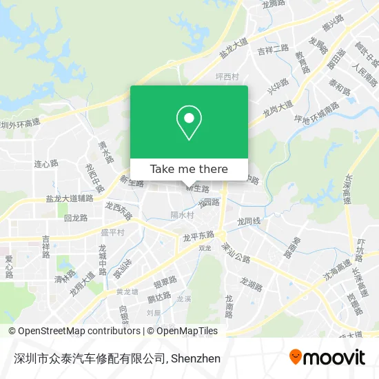 深圳市众泰汽车修配有限公司 map