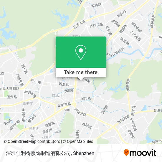 深圳佳利得服饰制造有限公司 map
