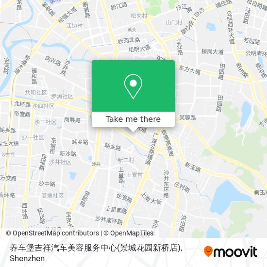 养车堡吉祥汽车美容服务中心(景城花园新桥店) map