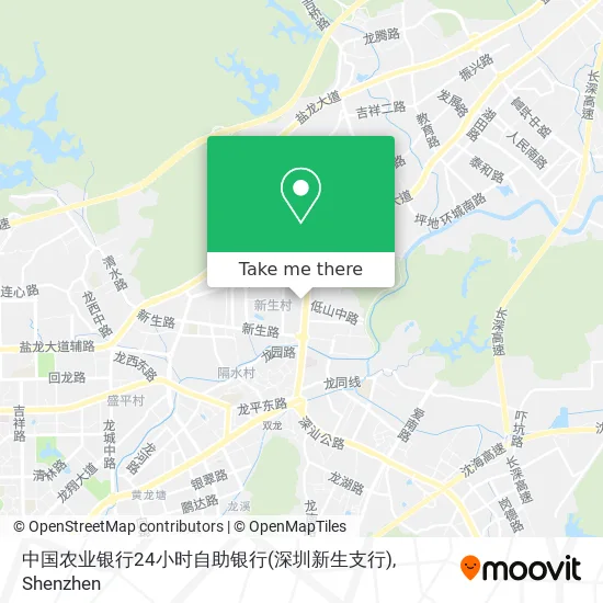 中国农业银行24小时自助银行(深圳新生支行) map