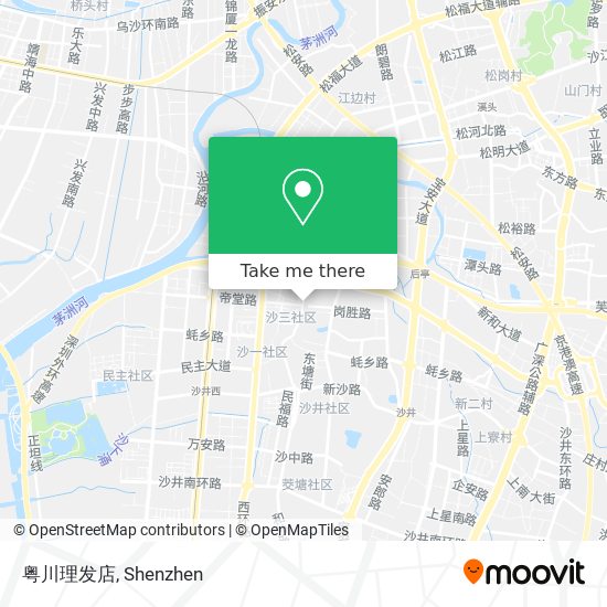 粤川理发店 map