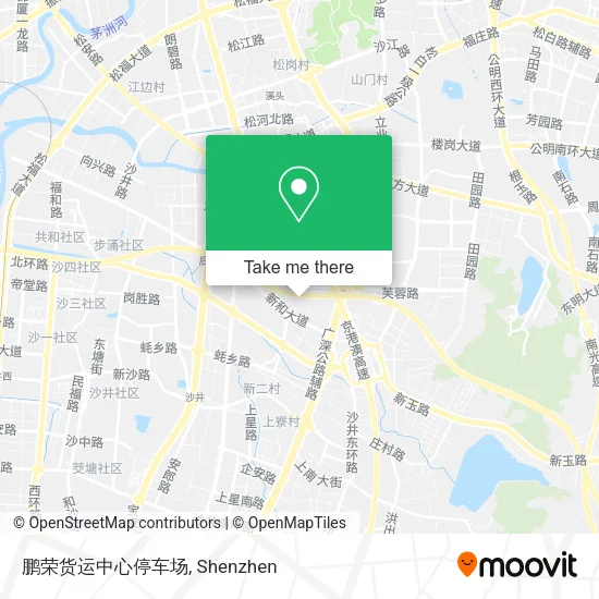 鹏荣货运中心停车场 map