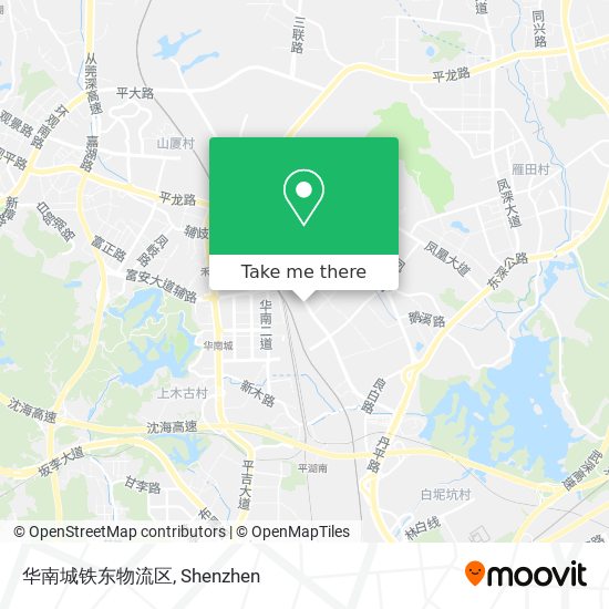 华南城铁东物流区 map