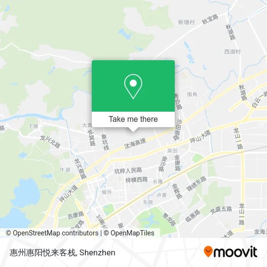 惠州惠阳悦来客栈 map