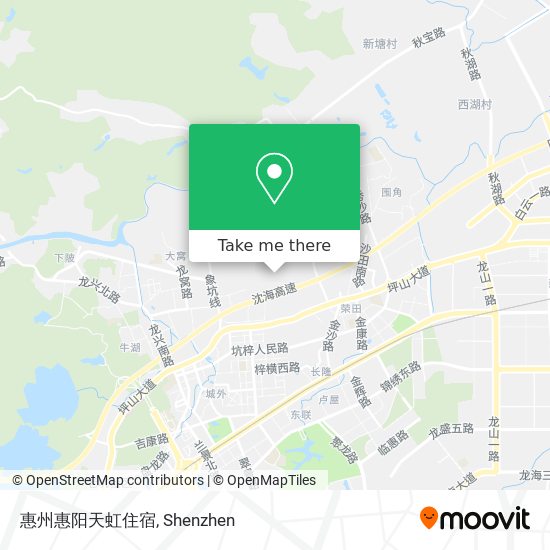 惠州惠阳天虹住宿 map